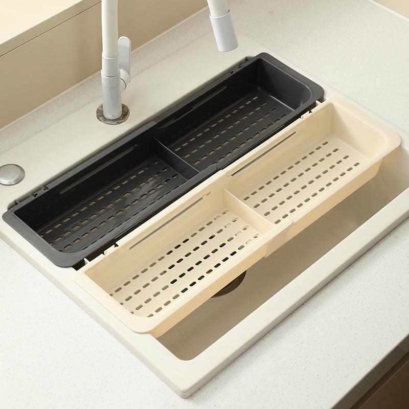 Adjustable Multifunctional Kitchen Drain Basket for Washing and Storing Vegetables