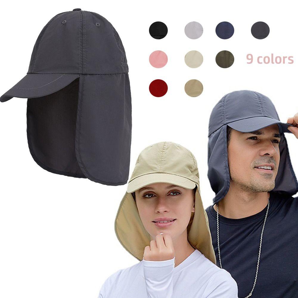 Foldable Summer Sun Cap Face Neck Protection Flap Bucket Hat Travelling Fishing Hat  Outdoor Hiking
