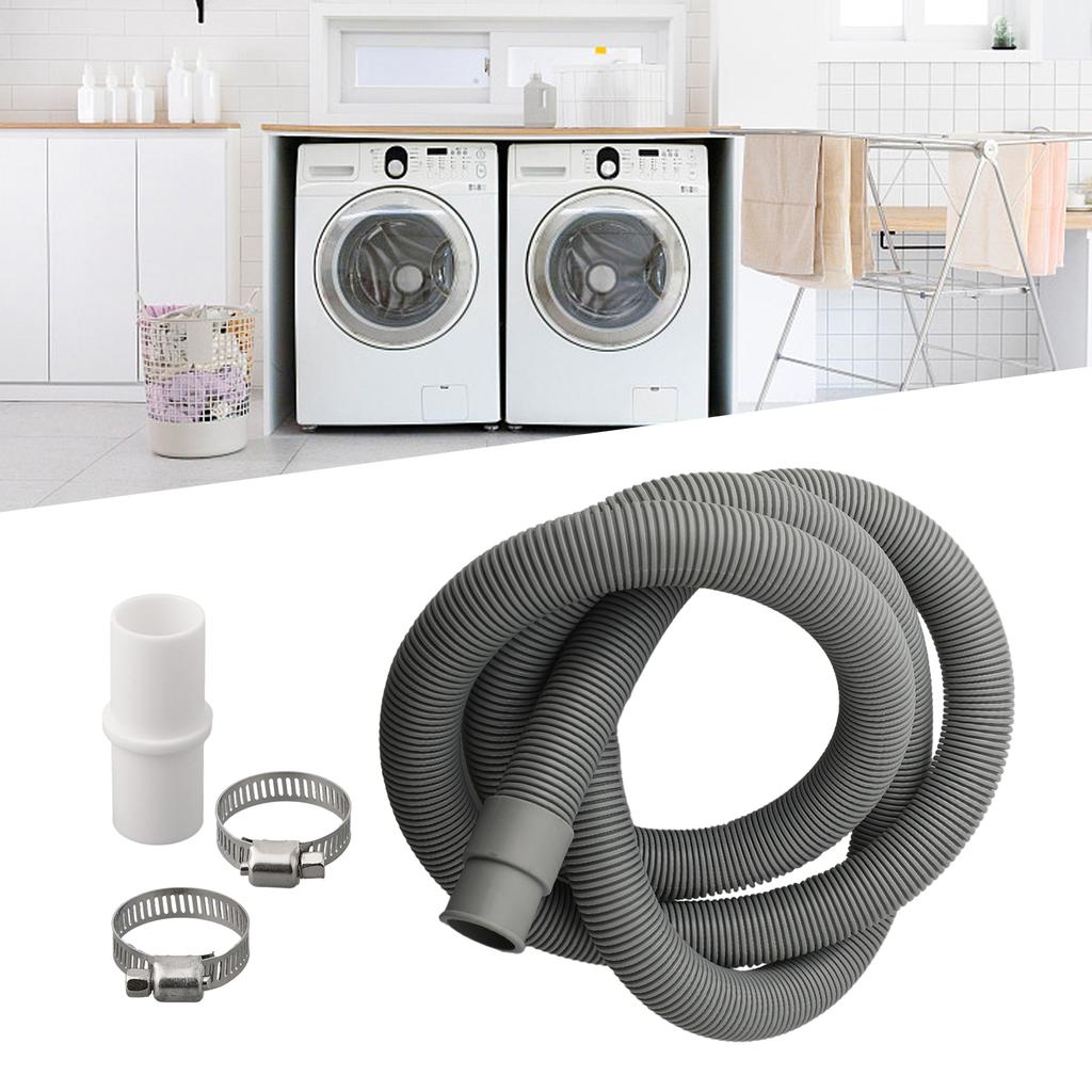 1.5/2/3/4M PVC Washing Machine Dishwasher Drain Waste Hose Extension Pipe With Bracket Set Wash Machine Ablaufschlauch #W0