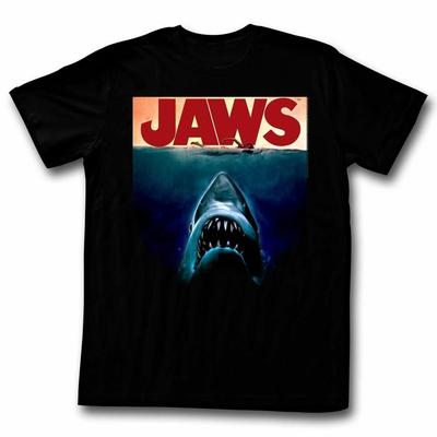 Der Weiße Hai Poster Schwarz Erwachsenen T-Shirt