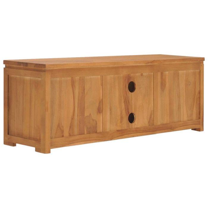 VidaXL Meuble TV 110x30x40 cm Bois de teck massif