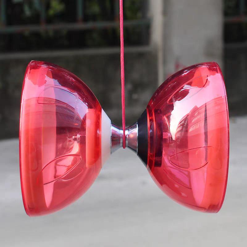 Traditional Plastic Diabolo With Triple Bearing For Kids And Seniors Educational Toy Set