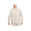 Camicia casual a maniche lunghe da uomo Swoosh Life ampia a tinta unita marrone legno chiaro FB7743-104