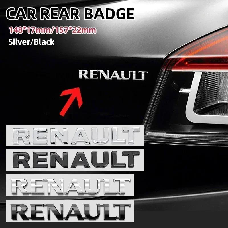ABS 3D logo Car Rear Trunk Emblem Badge Sticker for Renault Megane 2 Duster B Logan Captur Clio Laguna Fluence Kadjar Accessories