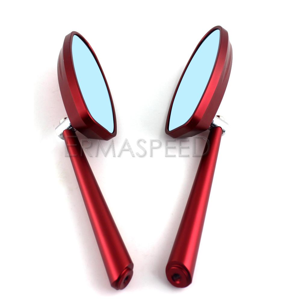 CNC hliníková zrcátka na motocykly zadní boční zrcátko s modrým objektivem univerzální zpětná zrcátka pro skútry