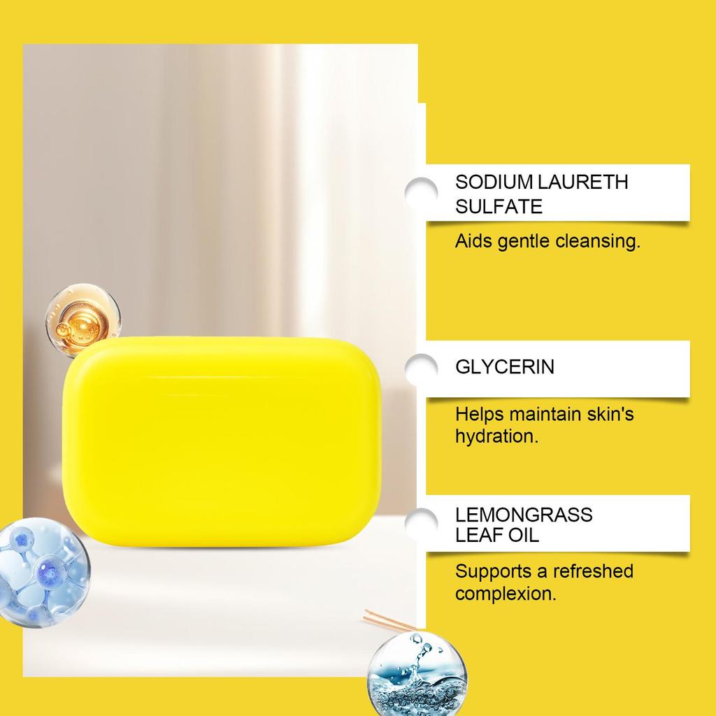 Citronella Lemon Soap, Moisturizing & Nourishing, Gentle Cleansing for Face & Body, Soft Skin Daily Bath Bar
