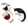Waterproof Outdoor Cat Statue Drunk Kitten Resin Figurine Plant Pot Hanger, 3 Color Lazy Mini Statue, Small Animal Desk Accessories Cute Hanging