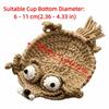 Non-Slip Crochet Squirrel Coasters Creative Knitted Animal Mat Durable Water Cup Mat  Tableware