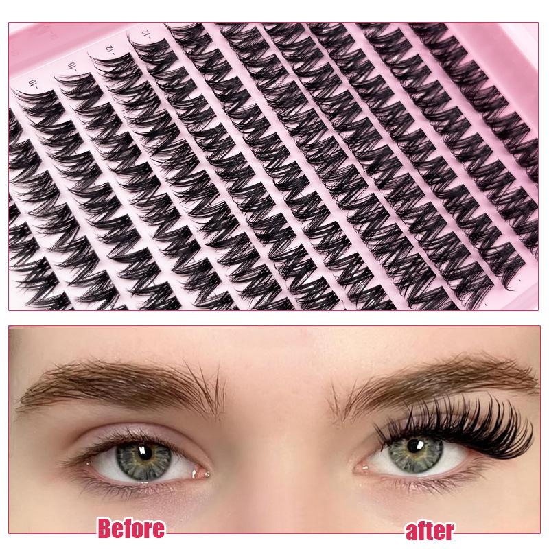 Gene tip smoc DIY | 12 Rânduri Gene Individuale | Groase & Ondulate | Stil European & American | 8-16mm