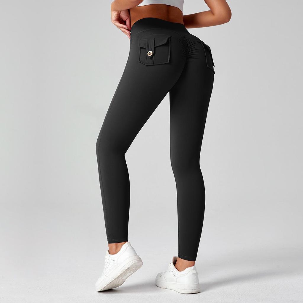 Leggings Femininos Super Elásticos com Estampa Imitação de Brocado, Flare e Slim