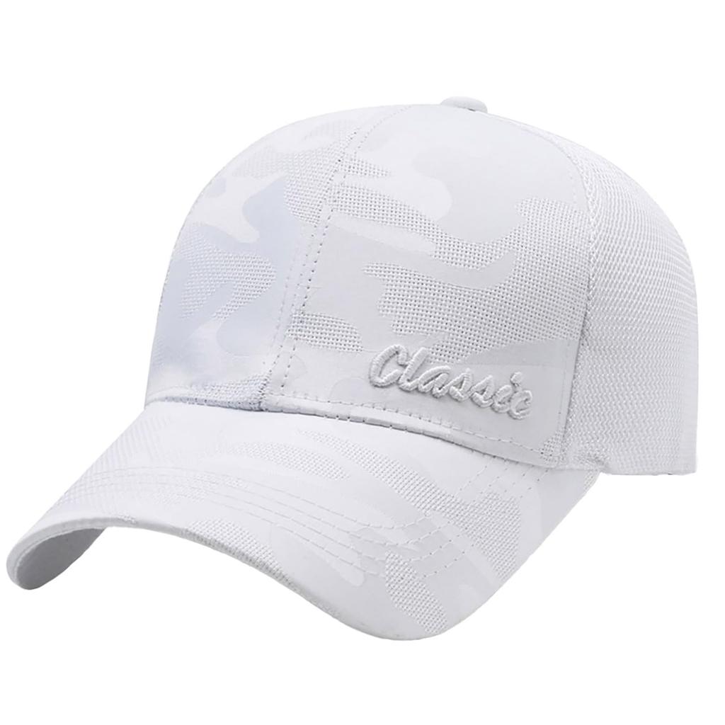 White Fang Camouflage Mesh for Casual Outdoor and CZA183 Hat/Cap Leisure, Men's Women's, (White)