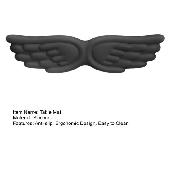 Angel Wing Keyboard Wrist Rest Ergonomic Wrist Support Pad Silicone Mouse Wrist Rest Laptop Wrist Cushion for Office Gaming