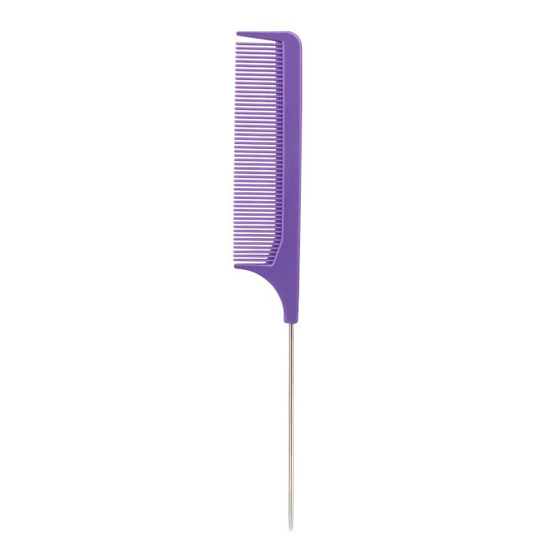 

Steel needle pointed tail comb,stainless steel handle needle,heat-resistant,anti-static,suitable for various hair types