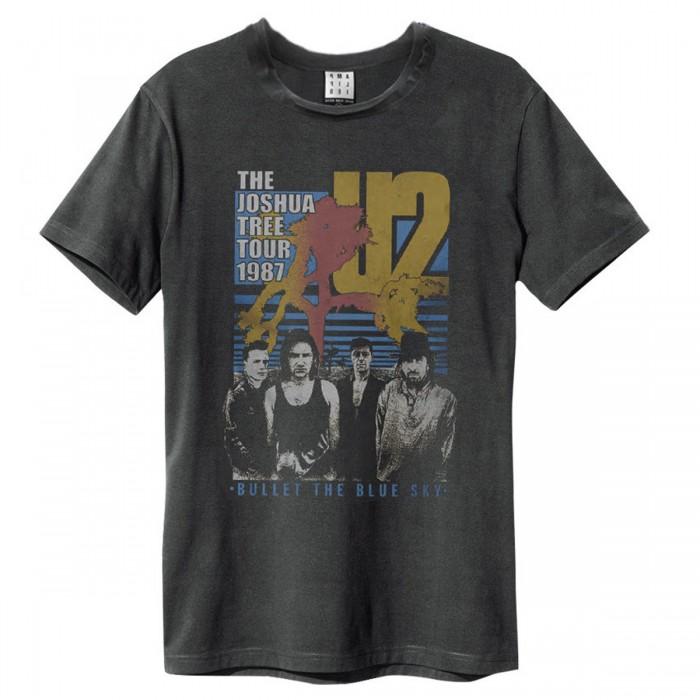 Camiseta adulta unissex amplificada Bullet The Blue Sky U2 XS carvão
