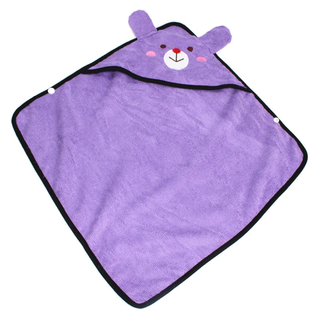 Pet Bathrobe Soft Strong Absorbent Fast Drying Hooded Microfiber Cat Dog Bath Towel for Teddy Puppy