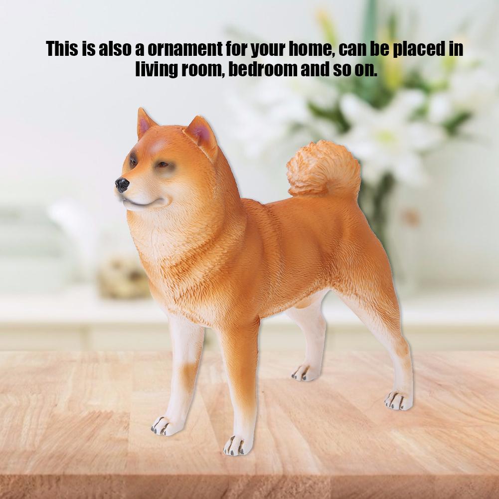 Lifelike Simulation Animal Model Plastic Dog Shape Gift Home Office Decoration Educational Toy