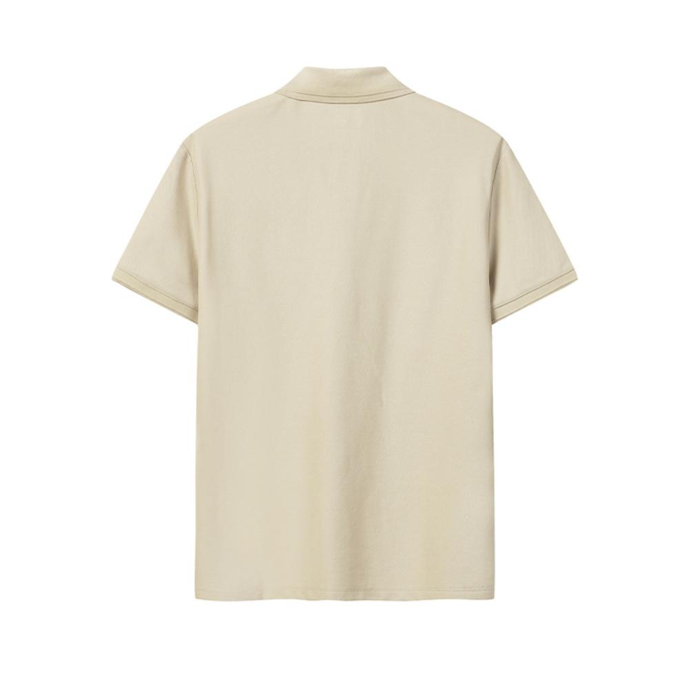 FILA Heritage Minimalist Casual Solid Color Cooling Polo Shirt Men tops Autumn-Brown F11M628101FLK
