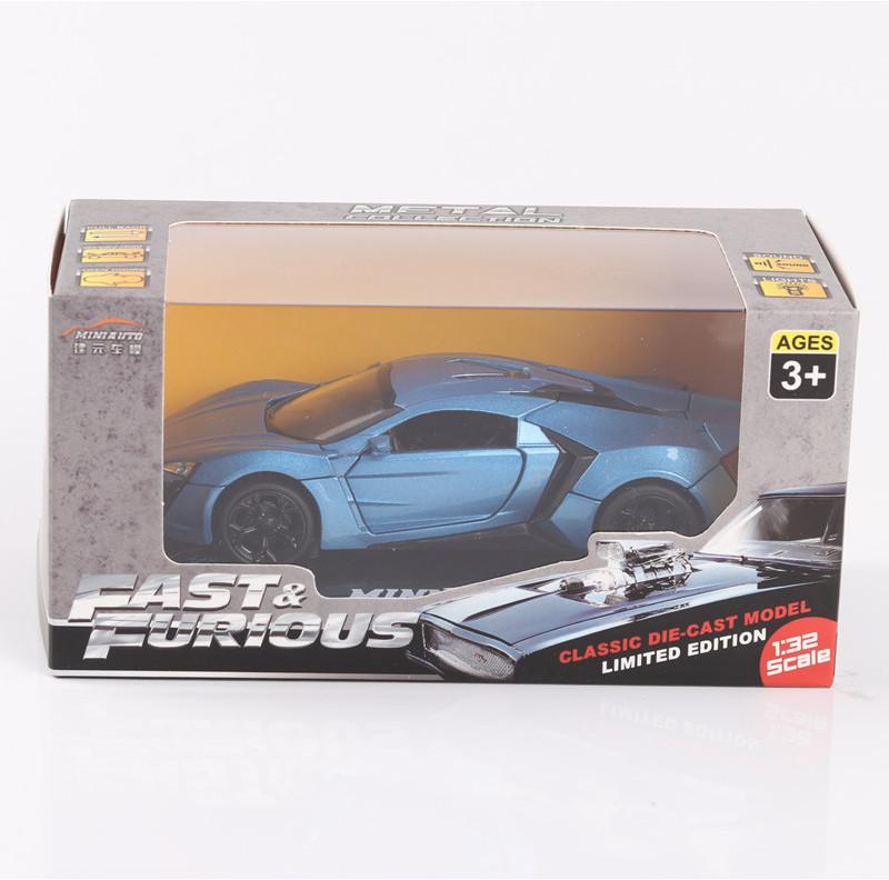 White Red Blue Black Alloy Fast And Furious Lykan Dubai Super Car 132 Scale Model Music Sound Racing Toy