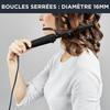 Rowenta cf2119f0 fer à boucler 16 mm, revêtement céramique, embout isolant, cordon rotatif, boucles parfaites, anneau de suspension