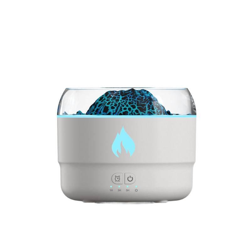 Volcano Aromatherapy Flame Humidifier – 7-Color Night Light with Fine Spray for Home and Bedroom