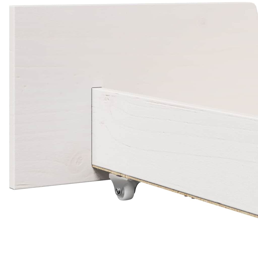 Bed Frame with Headboard White 160 x 200 cm Solid Pine Wood