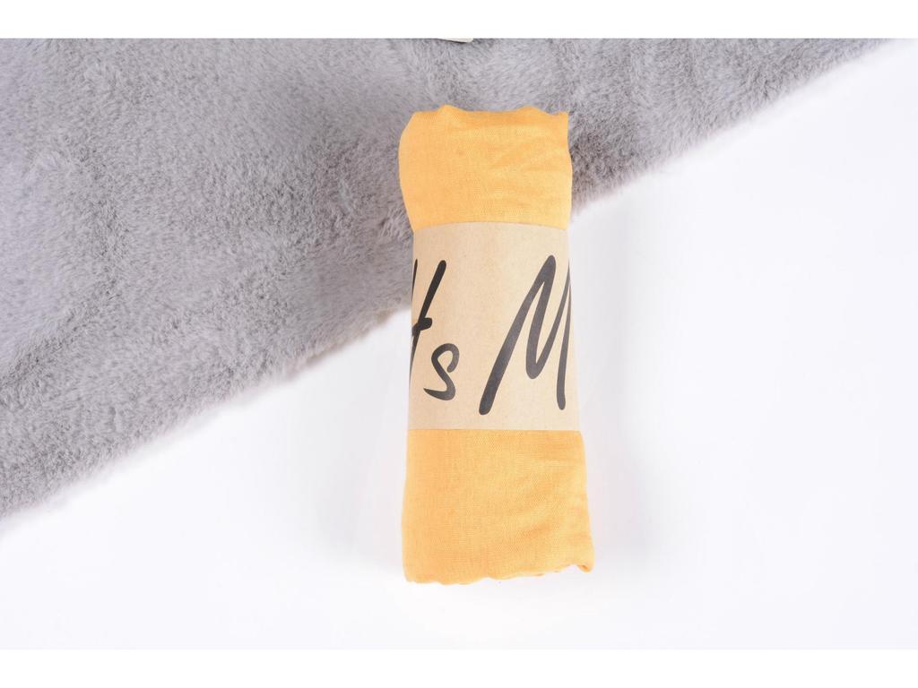 Eșarfă de bumbac și in de primăvară și vară pentru femei - Șal etnic plisat din tifon de culoare uni și batic de mătase.