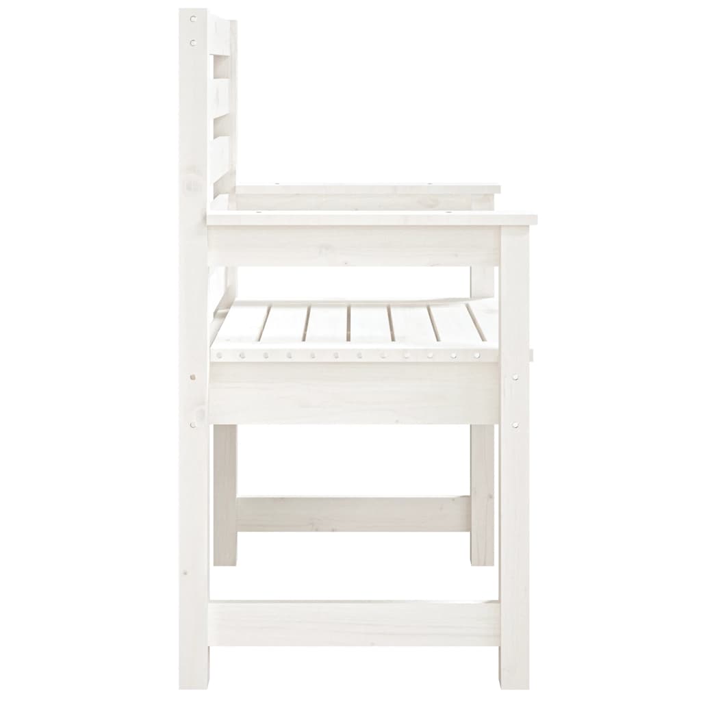 Garden Chairs 2 pcs White 60 x 48 x 91 cm Solid Pine Wood