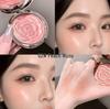 Kakashow Embossed Rose Blush & Highlighter: Fine Texture, Pearlescent Finish for Eyes & Face
