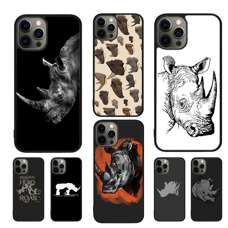 Rough Rhinoceros Rhino Beast Mobile Phone Cases Cover For iPhone 17 Air 16 15 14 12 13 11 Pro MAX Apple Plus SE2020 Coque