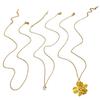 Elegant Gold Plated Flower Pendant Necklace Versatile Gold Bead Pendant Necklace for Women Enhances Any Outfit