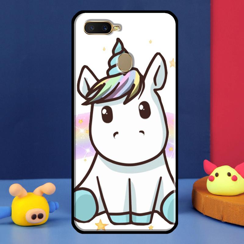 Cute Rainbow Unicorn Case For Oppo A16 A76 A96 A58 A78 A98 A5 A9 A91 A15 A17 A77 A52 A72 A74 A94 A54S A57S Cover