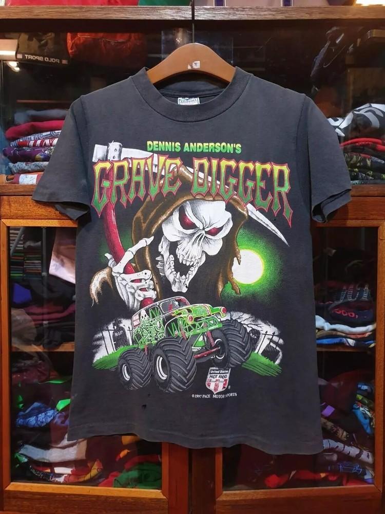 Dennis Anderson s Grave Digger Graphic Unisex Tshirt For Men Women S-5XL Unisex T-Shirt XXXXL