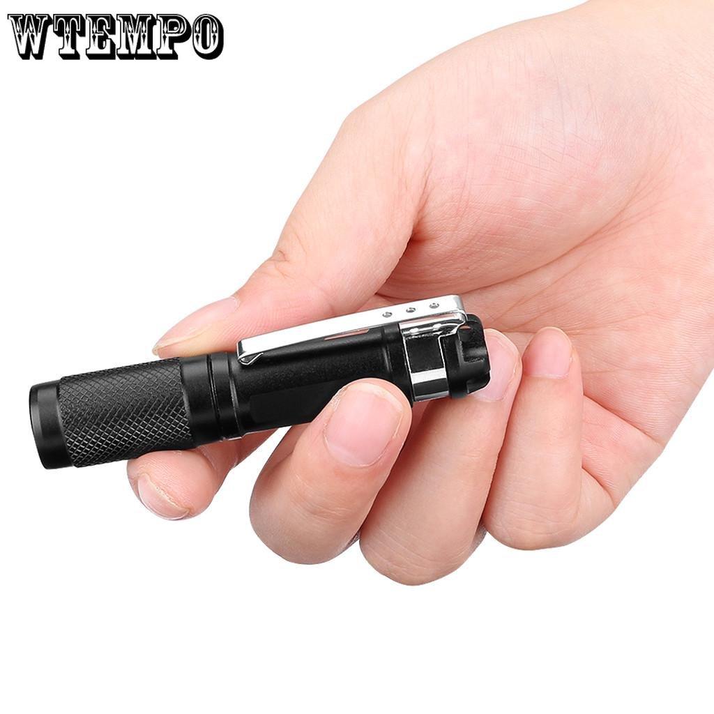 Lanterna Mini LED XPE Zoom Telescópico Lanterna LED de Luz Forte Lanterna Portátil com Clipe de Bolso