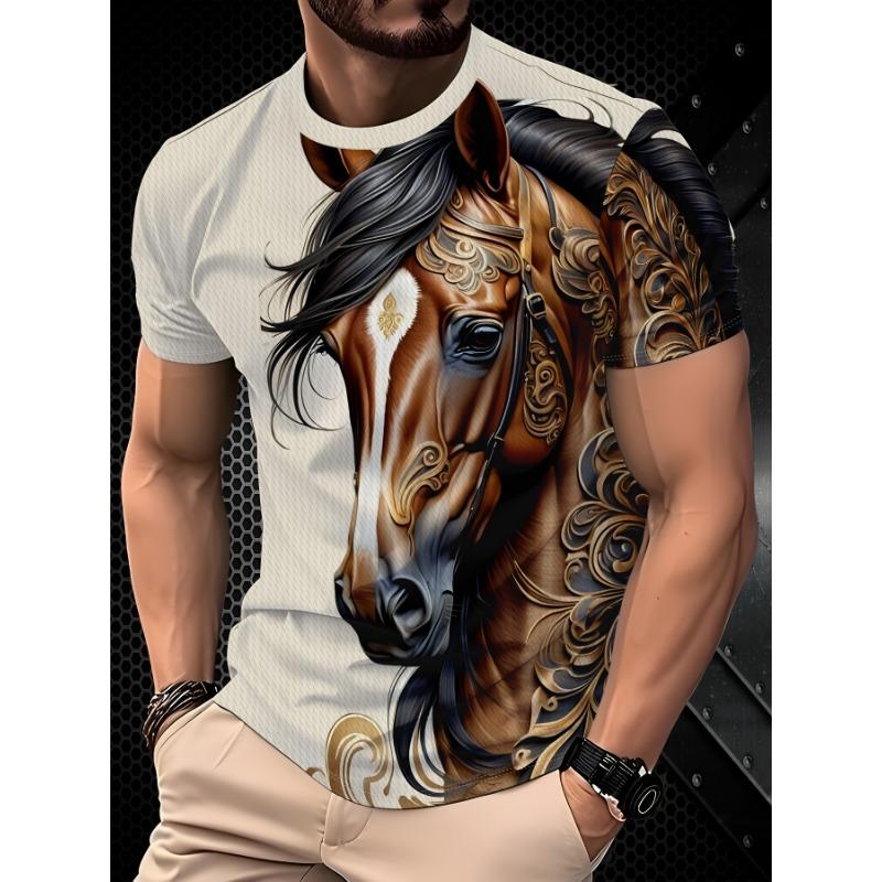 

Horse Head 3D Men s Casual T-shirt S