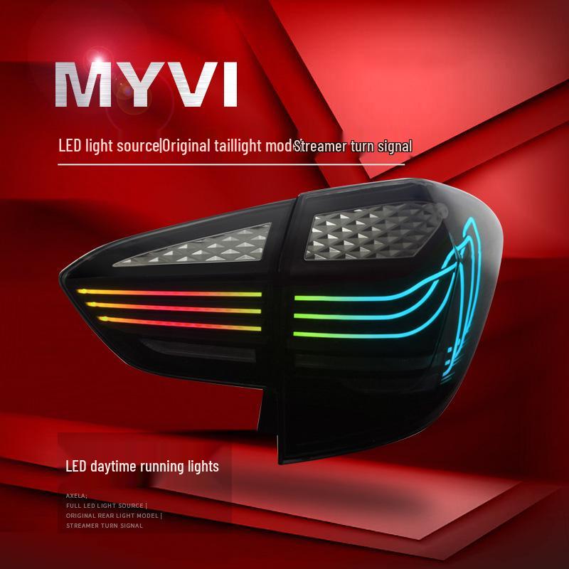 

18-24 Задний светодиодный фонарь Myvi в сборе с динамическим RGB «Бегущая лошадь» и последовательным указателем поворота