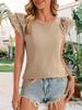 Women's Ruffle Cap Sleeve T Shirt Crew Neck Lace Feminine Summer Top