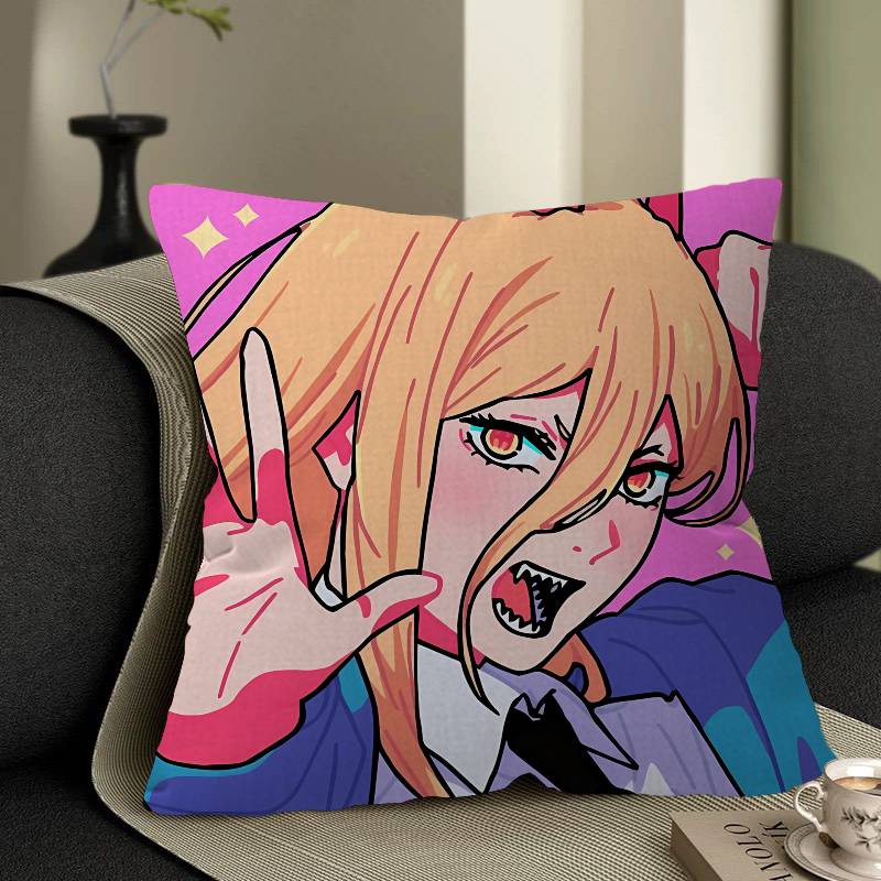 Power Comic Character Cushion Cover Pillowcase Upholstery Sofa Throw Pillow Home Decor Pillowcas