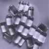White Crystal Cylinder Pendant Beads for DIY Bracelet Crafting
