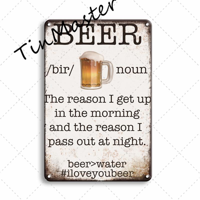 Popular Beer Metal Poster Sign Vintage Pub Bar Signs Plaque Metal Sign Home Wall Decor Restaurant Kitchen Room Decoration