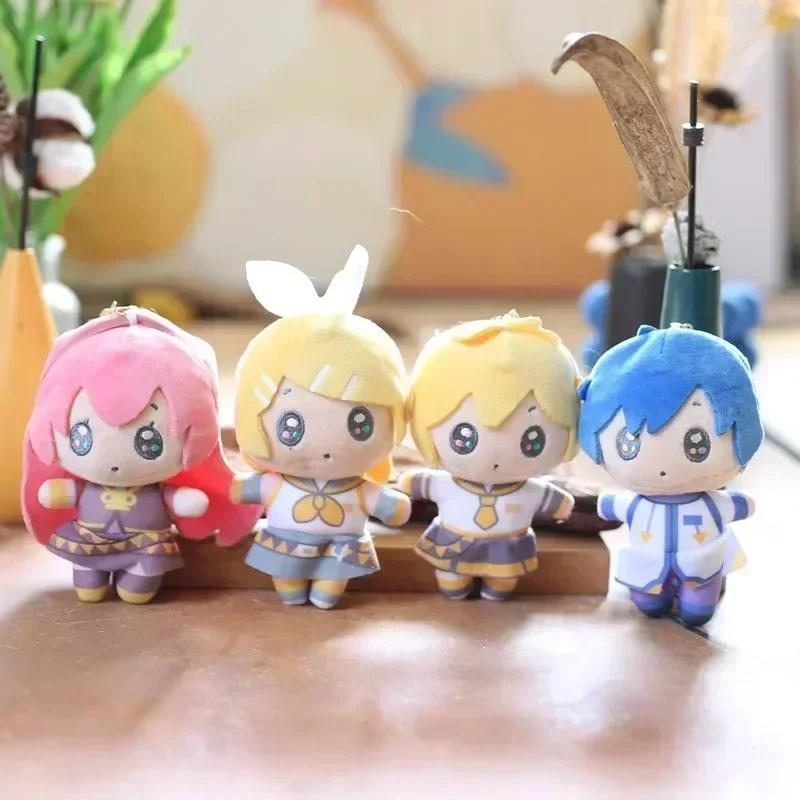 Anime plyšová hračka Hatsune Miku KAITO MEIKO Luka Kagamine Rin Len Figurka Plyšová panenka Kawaii Q verze Klíčenka Přívěsek na tašku Dárek