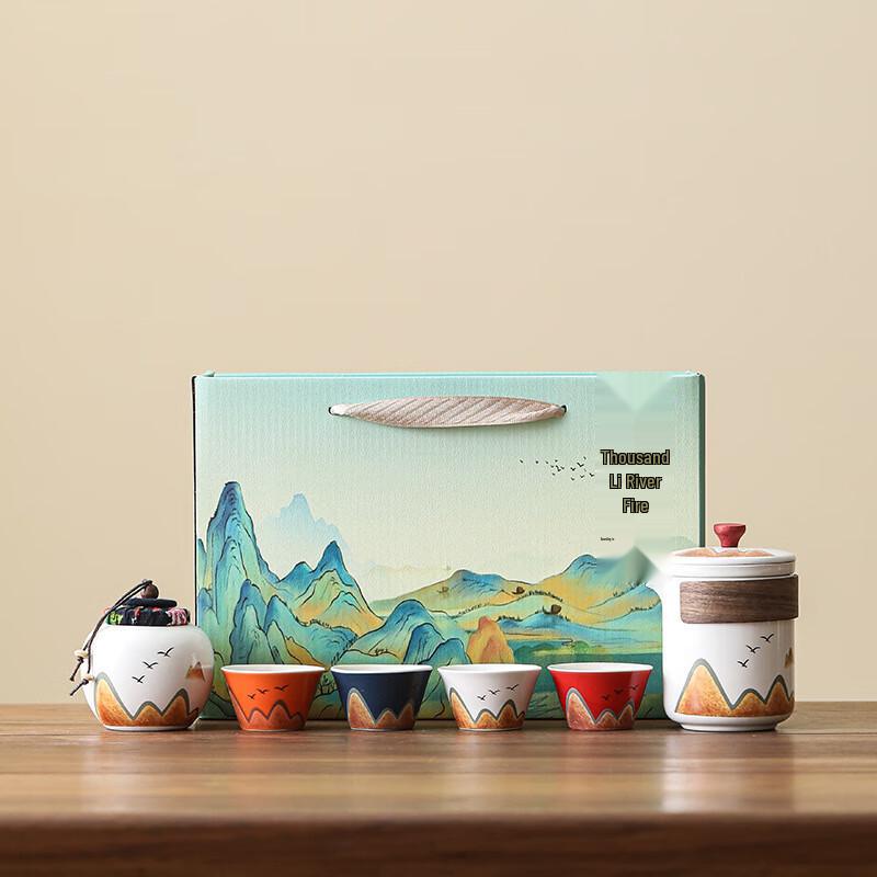 Cheng Jue  A Thousand Li of Rivers and Mountains  Clay Tea Set