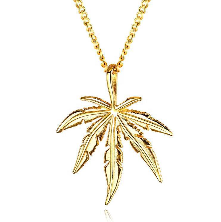 

2024 Fashionable Leaf Pendant Necklace for Men - Creative and Trendy Jewelry Accessories