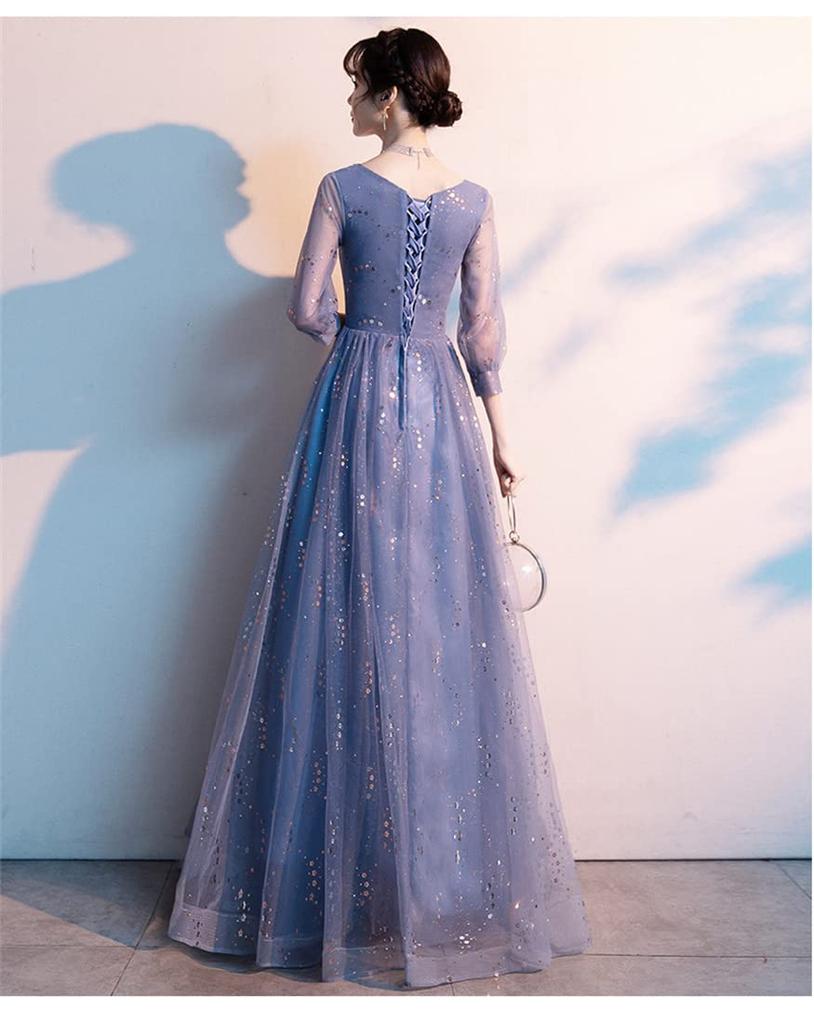 YUANYUAN Evening Banquet Tulle Wedding Entrance Birthday Elegant Maxi Sizes Women's Dress, Dress, Dress, Performance, Chorus, Host, Recitals,