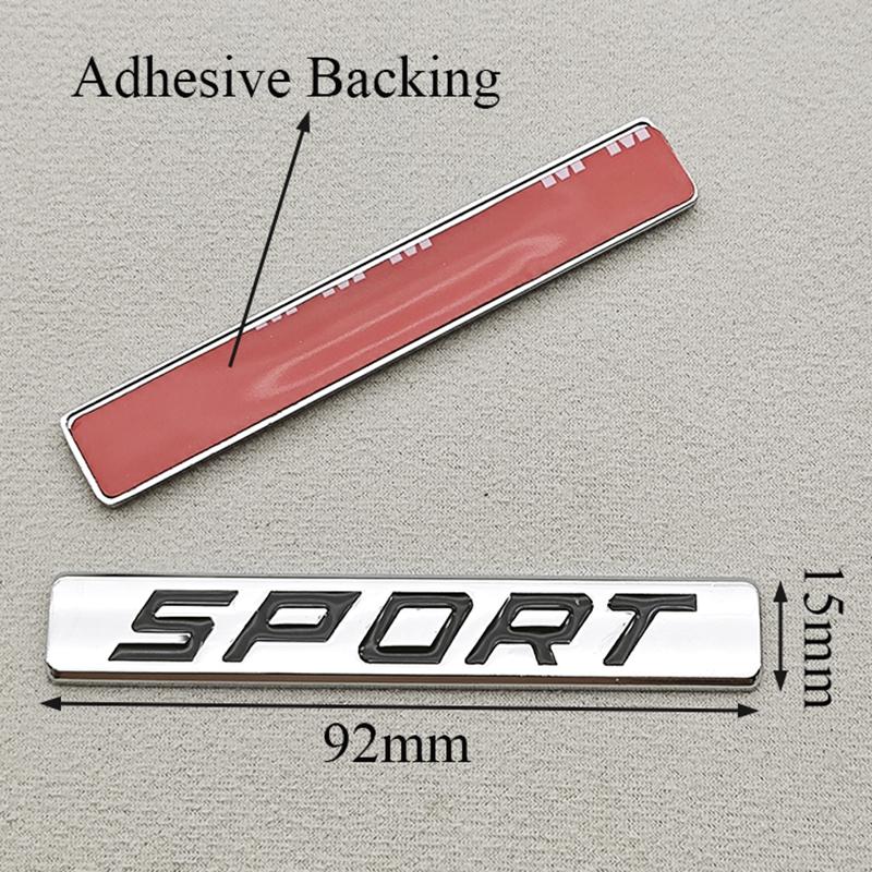 3D Metal Sport Logo Rear Trunk Emblem Badge Car Fender Sticker Decals For Toyota Honda Nissan VW Audi Sport Accessories