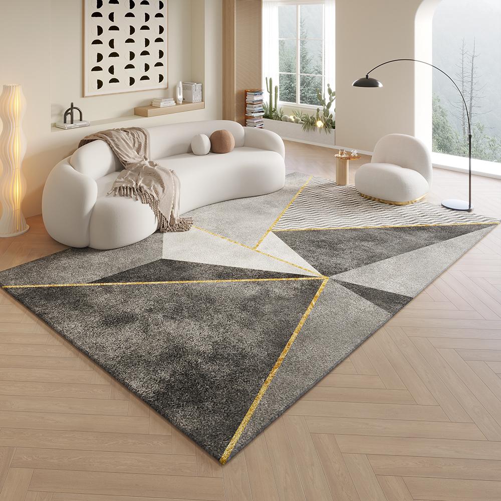 Area Rugs for Entryway Low Pile Soft Bedroom Floor Mat Farmhouse Neutral Non-Slip Rug for Bedroom Living Room Home Decor