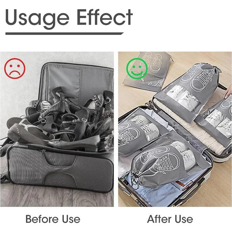Non-Woven Shoe Storage Bags Portable Travel Shoe Dust Bags Organizer Pouch Packing Bag for Shoes Storage Organizers