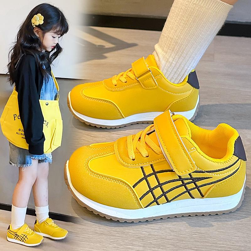 Children's Forrest Gump Shoes Autumn Leather Girls' Sports Shoes Boys' Soft Sole Lightweight Student Casual Shoes