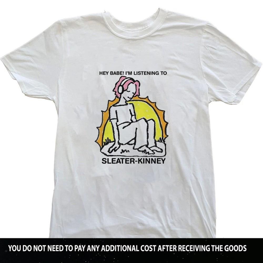 Vtg Sleater Kinney Music Band Cotton Black S-5XL Shirt CM236 Unisex T-Shirt S
