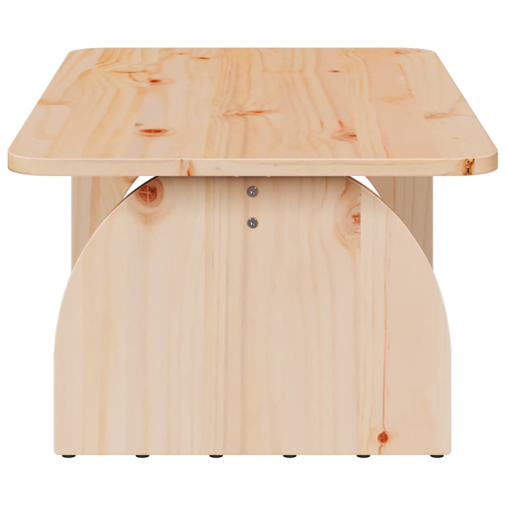 Natural Coffee Table 80 x 50 x 31 cm Solid Pine Wood