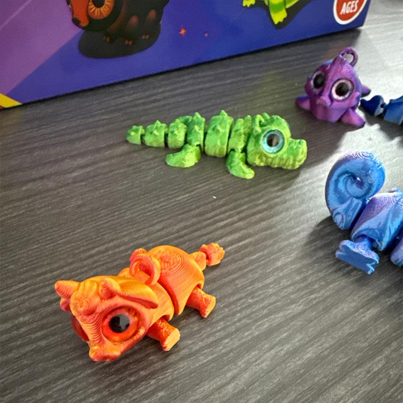 3D Printed Animals Toys, Mini Figures Cool Stuff Desk Pet, Christmas Advent Calendar For Kids, Birthday Gift For Boys And Girls, Party Favors